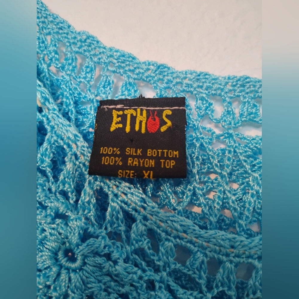 Ethos Crochet Ruffle Rayon Top - Picture 3 of 5
